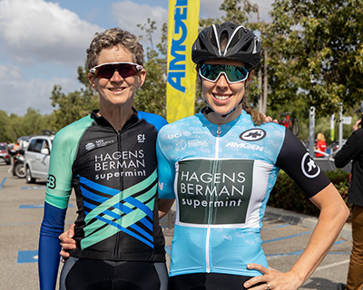 Coach Susan Hefler and Lindsay Goldman